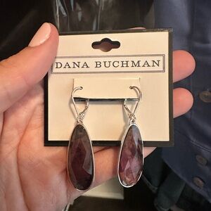 Dana Buchman Purple Silver Earrings